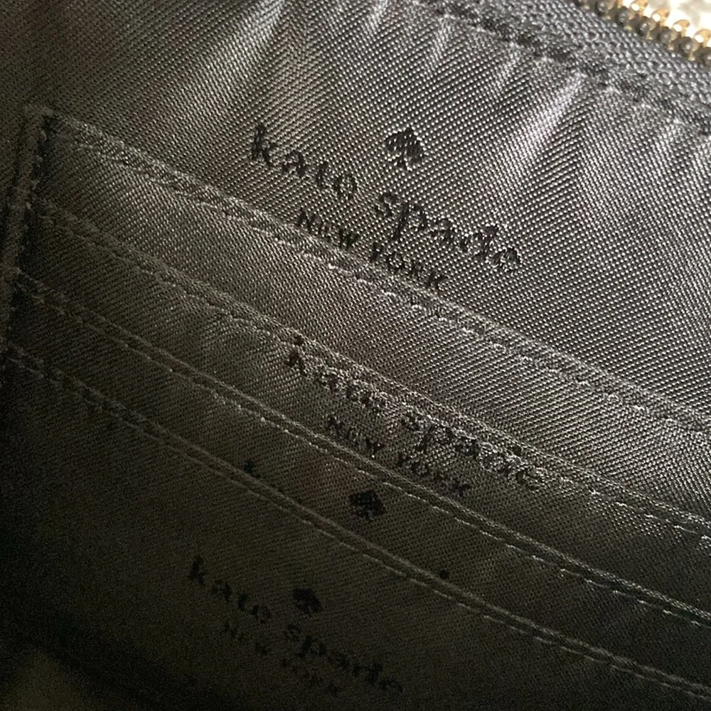 kate spade Black Pebbled Leather Wristlet Clutch